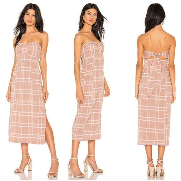 Life Like This Plaid Dress in‎ NaturalFree People - Picture 1 of 8